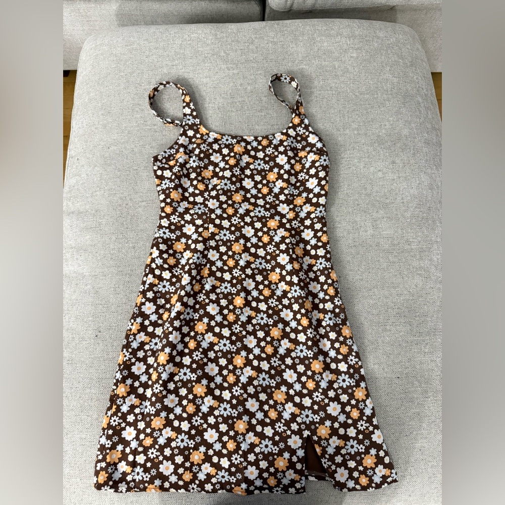 Hollister Brown Floral Mini Dress